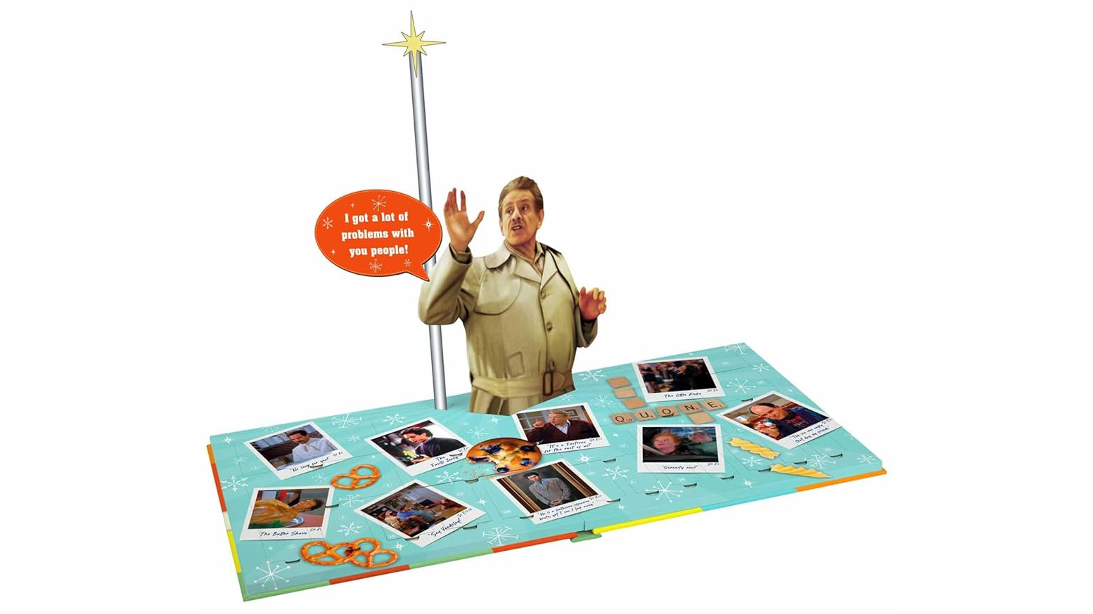 The pop-up reveals Frank Costanza proclaiming "I got a lot of problems with you people."